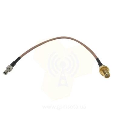 Пигтейл длиной 10 см RG178 SMA-female/TS9 — GSM Sota