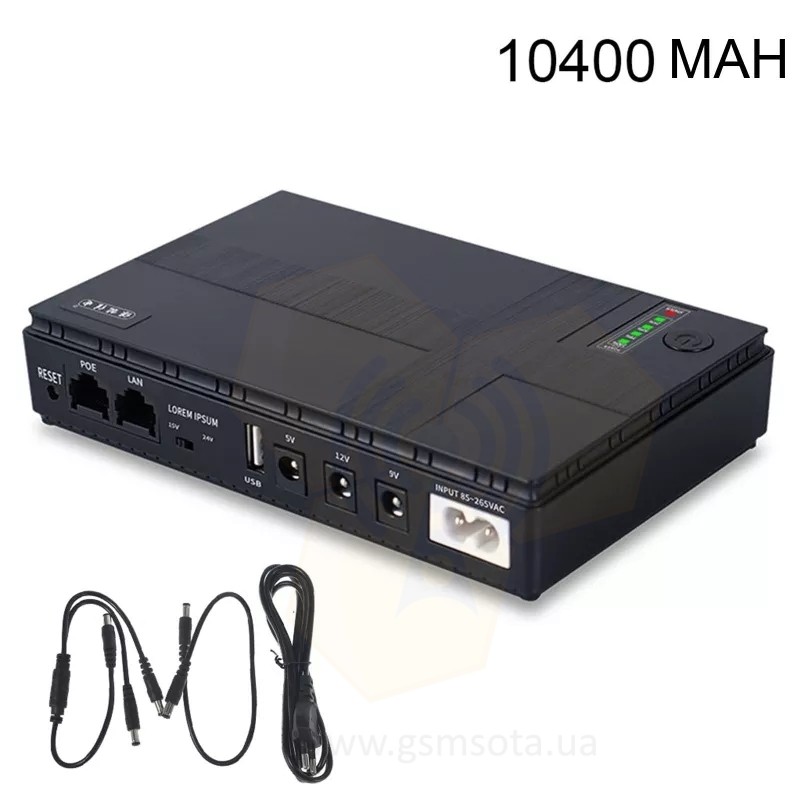 PowerBank для роутеров 5/9/12 Вольт PoE 10400 мАч фото 1 — GSM Sota