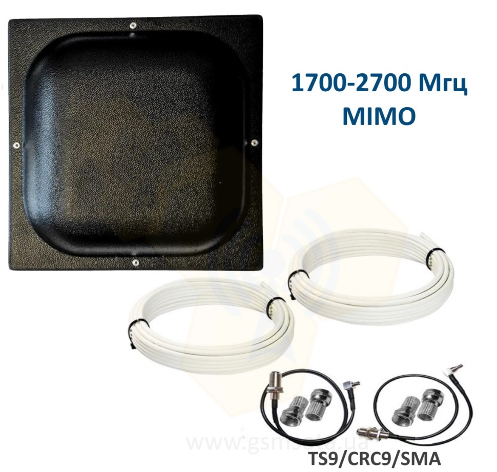  Комплект MIMO антена ZP 1700-2700 МГц 17 Дб із кабелем фото 1 — GSM Sota