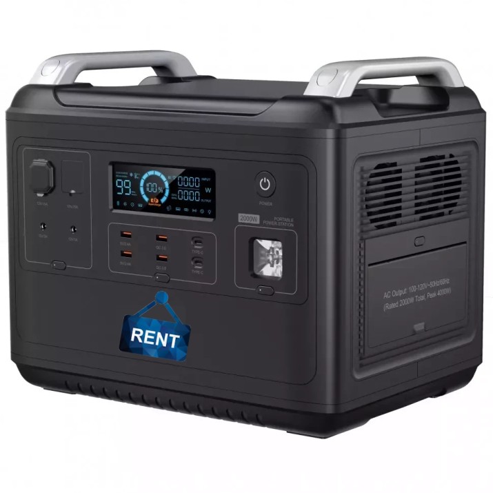 Аренда мощной зарядной станции PISEN TP-OPS02 2000 Вт Тип аккумуляторов Литий-железо-фосфатный (LiFePO4) - 3000 циклов - аналог Ecoflow Delta 2 Max