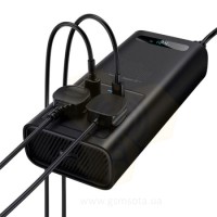 Автомобильный инвертор Baseus 500W с 2-мя розетками на 220V + USB +Type-C фото 2 — GSM Sota