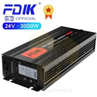 Интелектуальный инвертор с чистой синусоидой FDIK 3000 Вт 24 Вольт фото 1 — GSM Sota