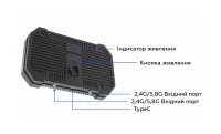 Выносная антенна ROC4 / 2E MAVKA 2.4G/5.2G/5.8G, 10 Вт, усилитель сигнала для квадрокоптеров DJI Mavic 3, 3Т, Matrix и Autel фото 2 — GSM Sota