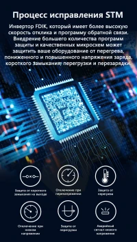  Портативний інтелектуальний інвертор із чистою синусоїдою FDIK 4000 Вт 12 Вольт фото 12 — GSM Sota