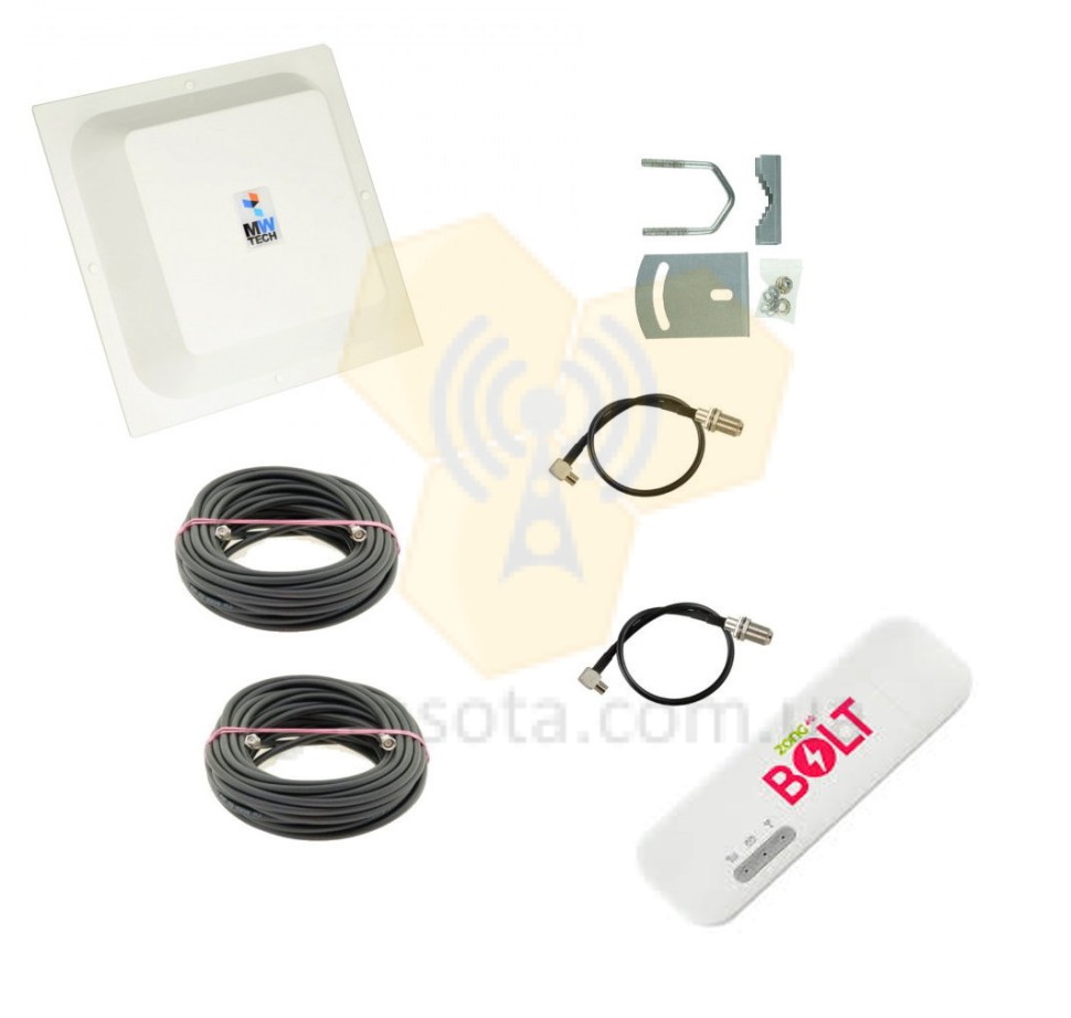 4G WiFi модем Huawei E8372 MIMO антенна RNet 1700-2700 17 ДБ с кабелем и переходниками фото 1 — GSM Sota