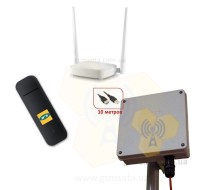  Антенний бокс 3G-4G OB-M2х15 USB 10 метрів + USB Huawei E3372h-153 фото 2 — GSM Sota