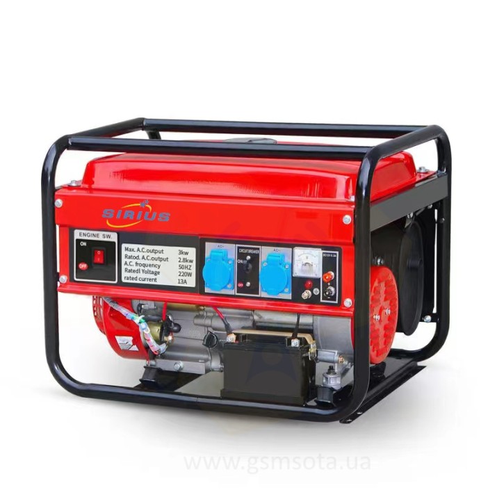 Бензиновый генератор Sirius WM4500CE (WEIMA WM 4500) 3.5 кВт Максимальная мощность, кВт 3,5
Номинальная мощность, кВт 3