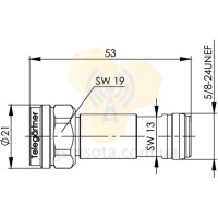 ВЧ аттенюатор 10 дБ Telegartner J01026A0020 фото 2 — GSM Sota