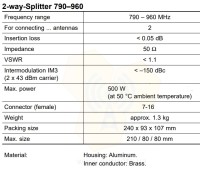 Делитель мощности сигнала 1/3 Kathrein K 63 20 637 790-960 Мгц фото 2 — GSM Sota