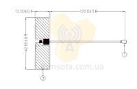 Внутренняя Wi-Fi антенна 2.4 ГГц 5dBi IPX IPEX разъем IEEE 802.11 b/g/n фото 2 — GSM Sota