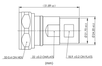  Роз'єм AFB5-8 Amphenol DIN male для 1/2 Coaxial Cable фото 2 — GSM Sota